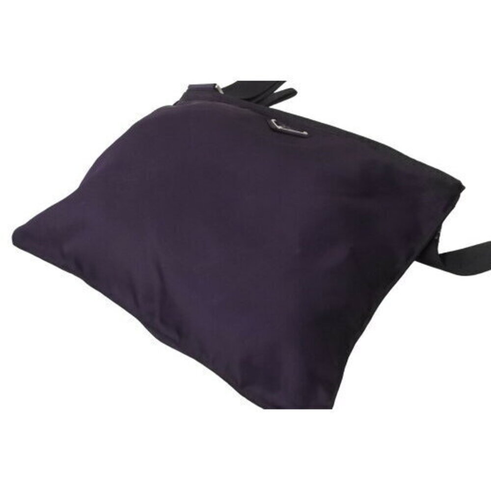 Prada Tessuto nylon shoulder bag triangle logo purple black - Picture 3 of 8